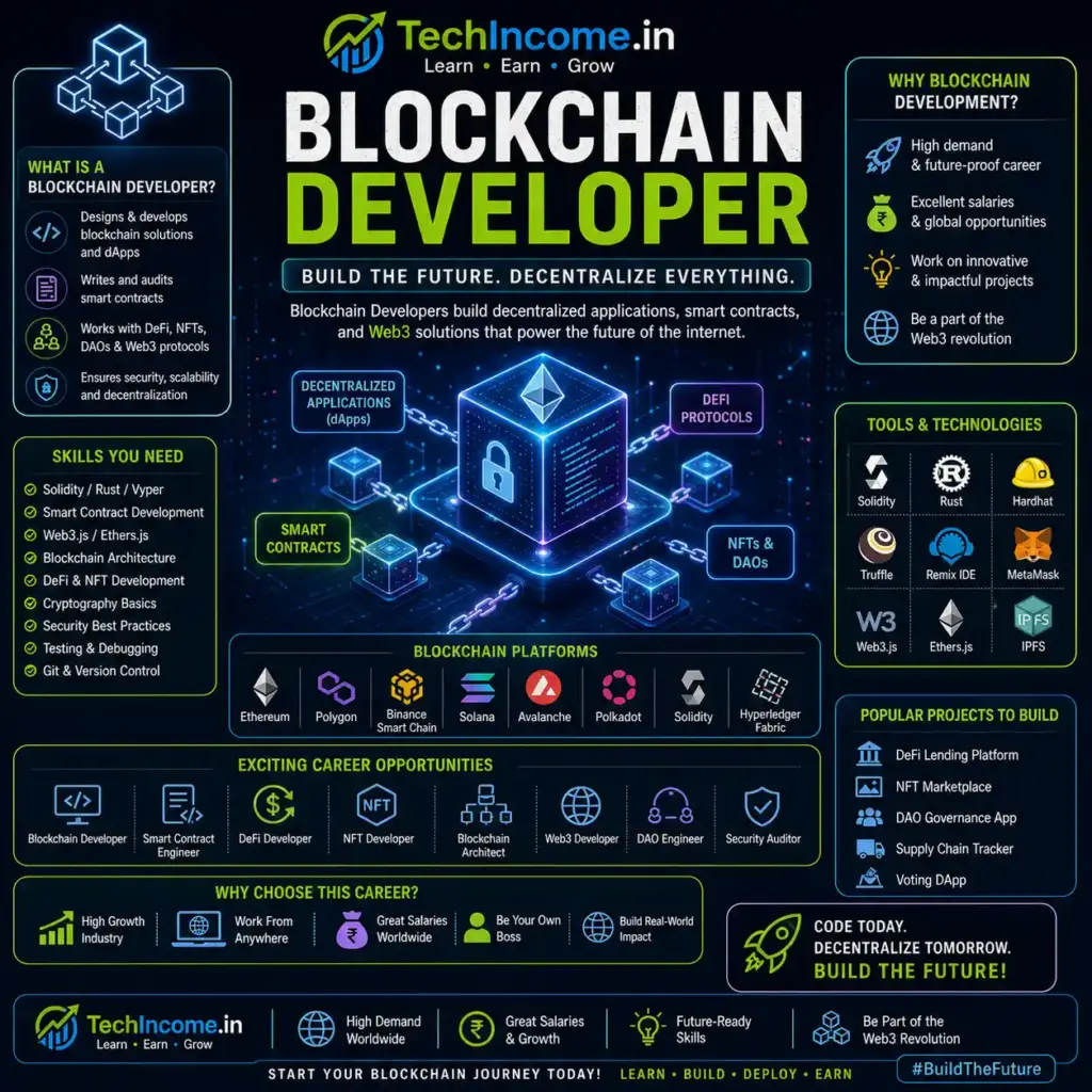 Blockchain Developer Tech Income