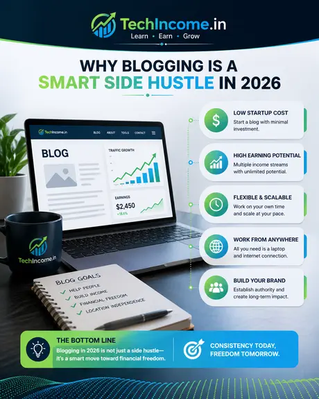 why blogging is a smart side hustle in 2026