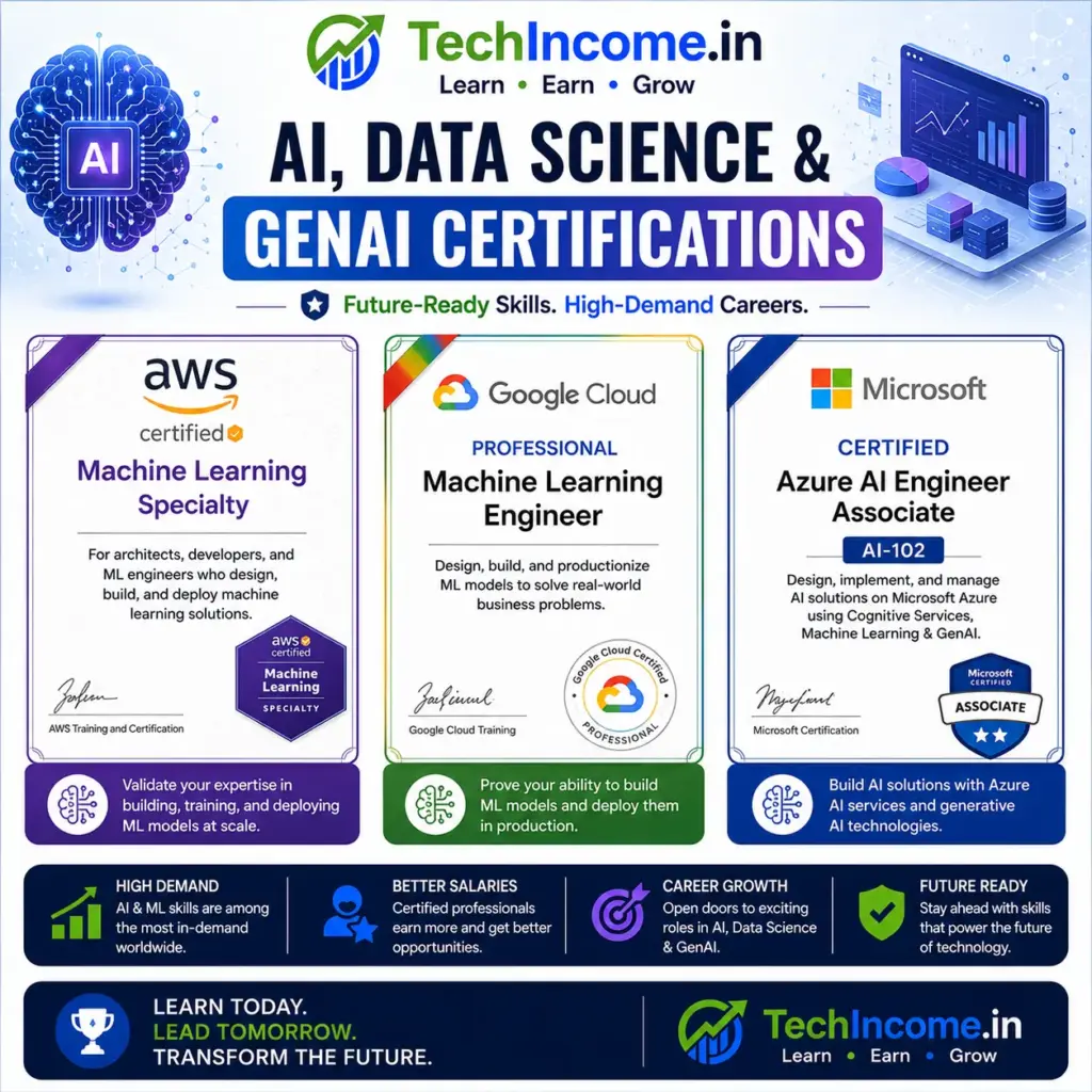 The Best IT Certifications That Actually Get You Hired in 2026 4 Best AI, Data Science and GENAI Certifications