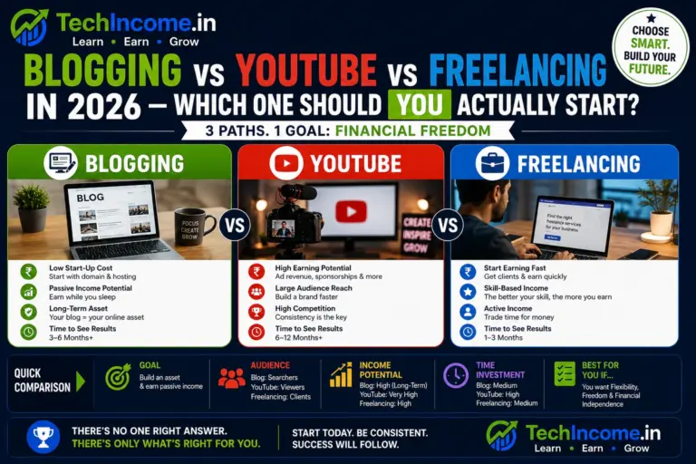 Blogging Vs Youtube Vs Freelancing In 2026