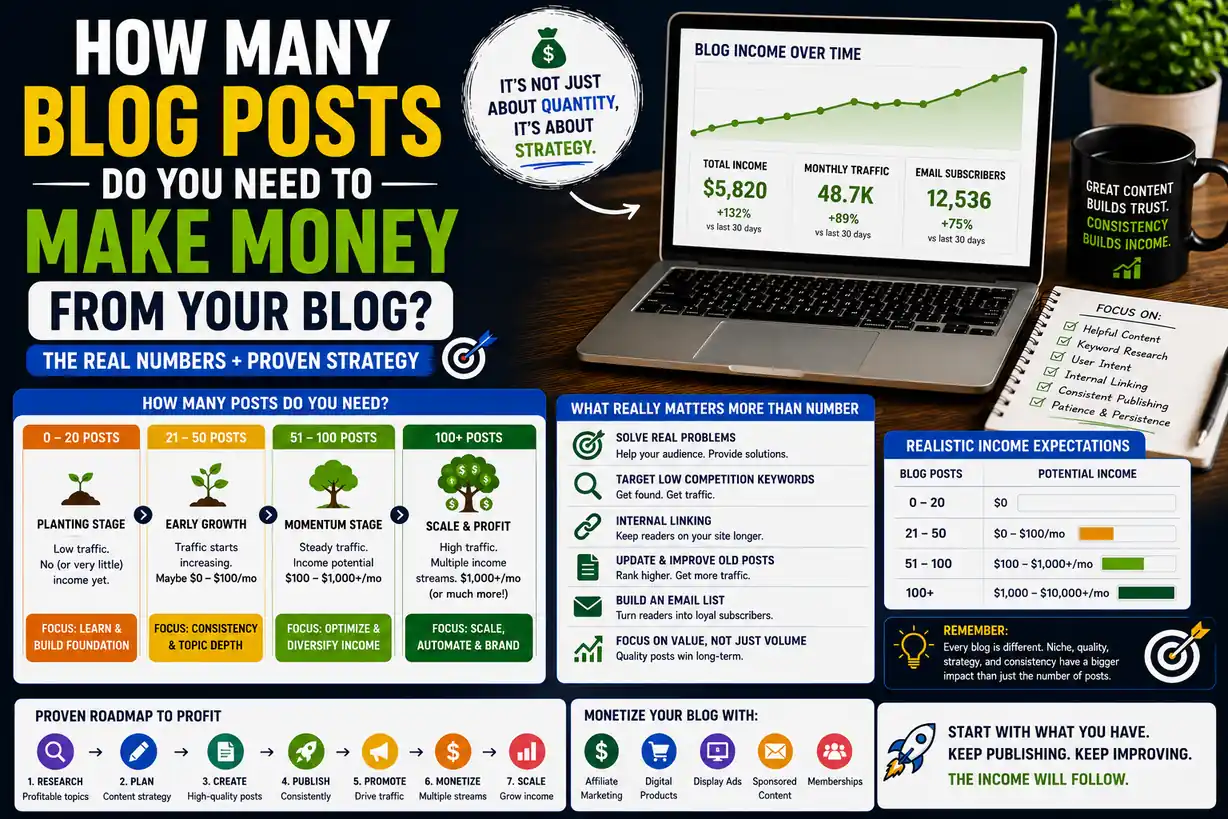 How Many Blog Posts Do You Need To Make Money From Your Blog