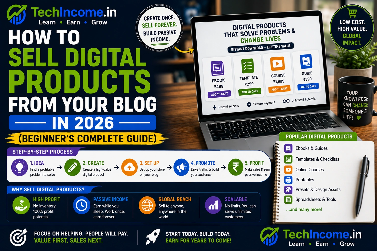 How To Sell Digital Products From Your Blog In 2026