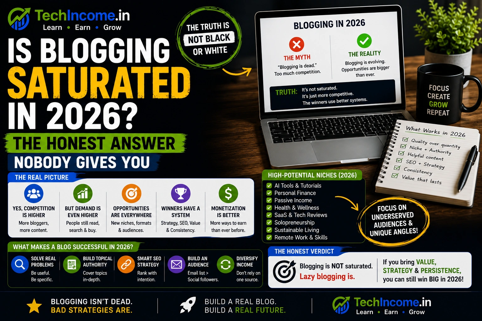 Is Blogging Saturated in 2026? The Honest Answer Nobody Gives You 1 Is Blogging Saturated in 2026? The Honest Answer Nobody Gives You