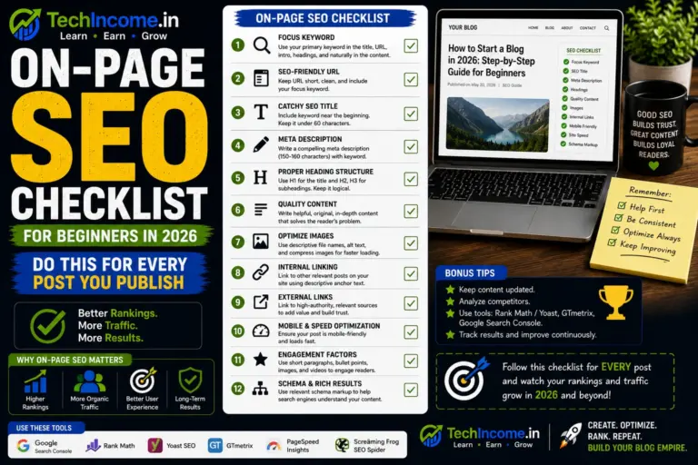 On Page Seo Checklist
