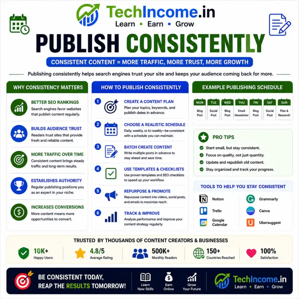 How to Write SEO Blog Posts That Rank in 2026 10 Publish Consistently, Consistent content means more traffic, more trust, more growth